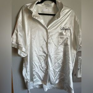 2-Piece Bridal Satin PJ set